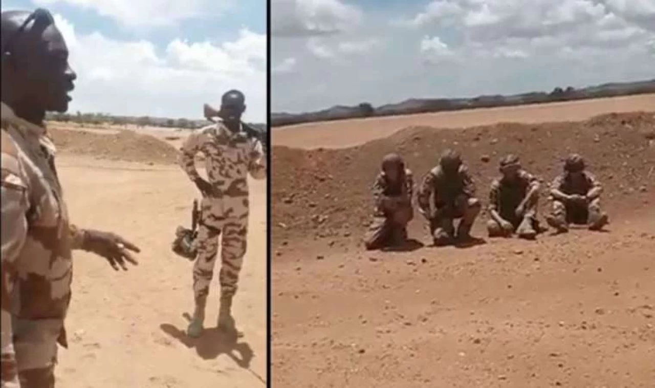 Çad ordusu, Fransız askerlerini tek sıraya dizdi