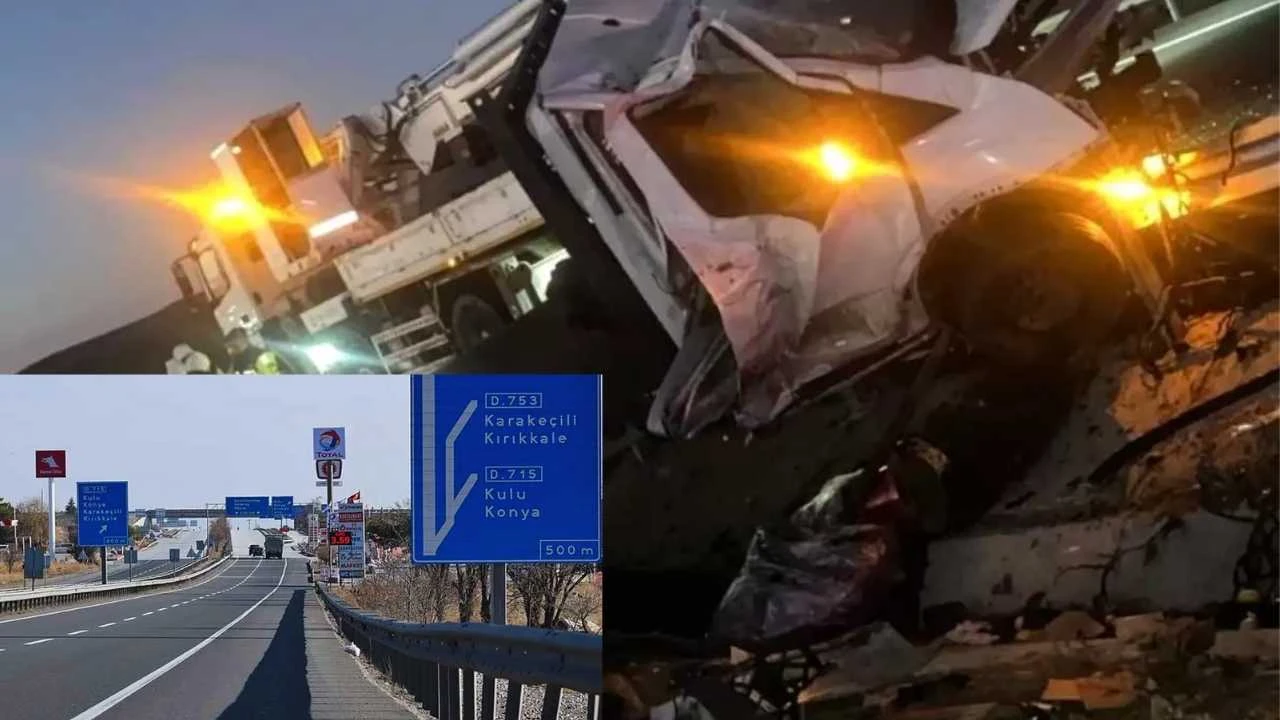 Kulu'da Kamyonet Bariyerlere Çarptı! Sürücü Yaralandı