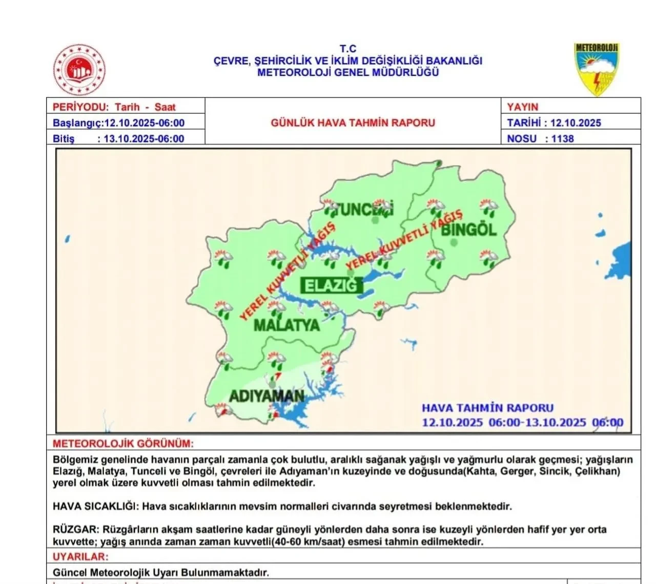 Tunceli’de sağanak ve fırtına hayatı olumsuz etkiledi
