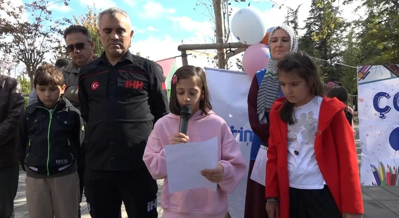 Kırklareli'nde Filistinli çocuklar için resim etkinliği düzenlendi