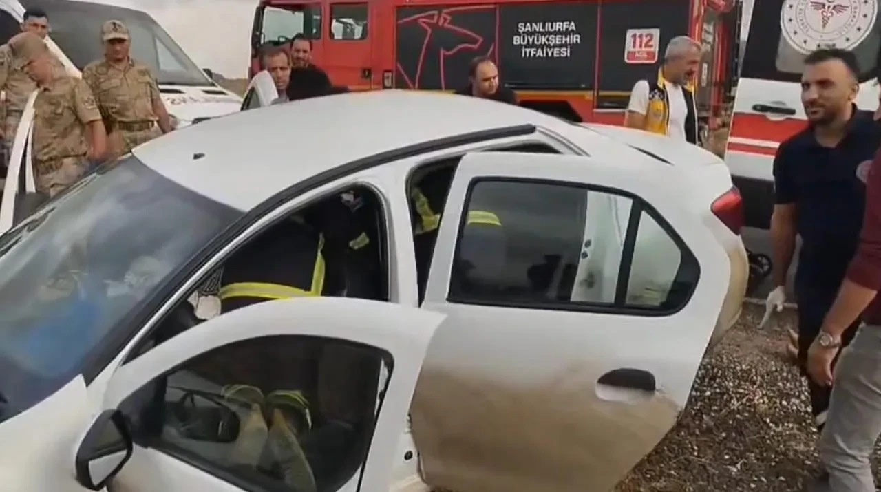 Şanlıurfa'da otomobil kayalıklara çarptı üç kişi yaralandı