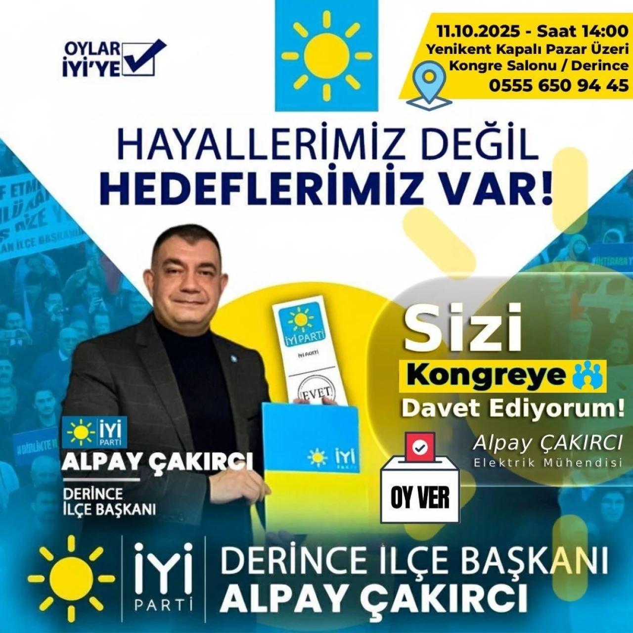 Derince Siyasetinde Kongre Takvimi Netleşti: İYİ Parti Sandığa Gidiyor