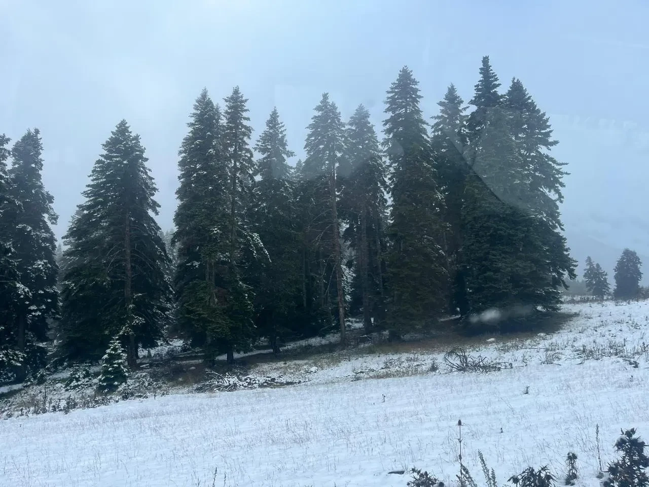 Bolu'nun yüksek kesimlerinde kar yağışı etkili oluyor