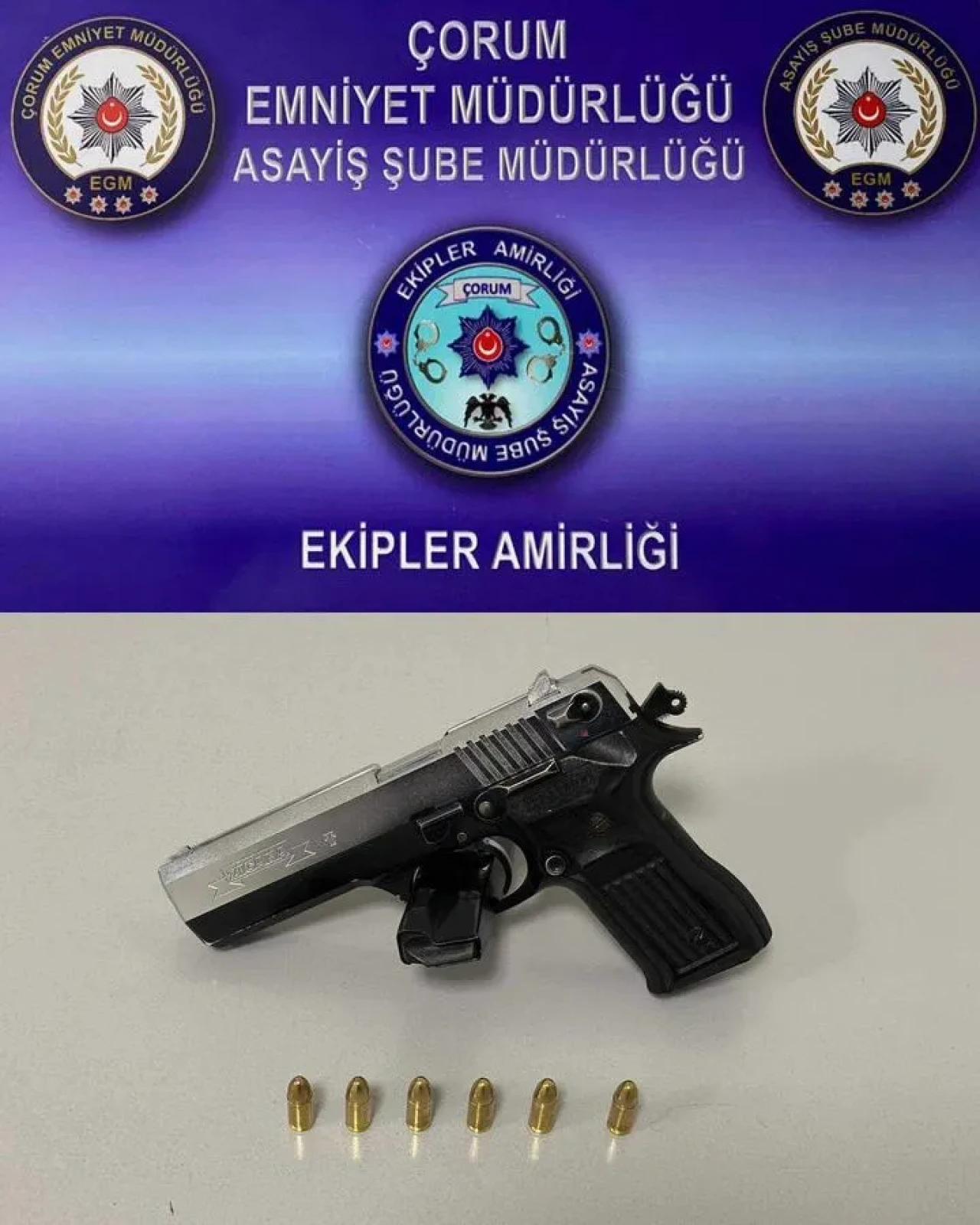 Çorum'da polis denetimlerinde 6 firari yakalandı ve silah ele geçirildi