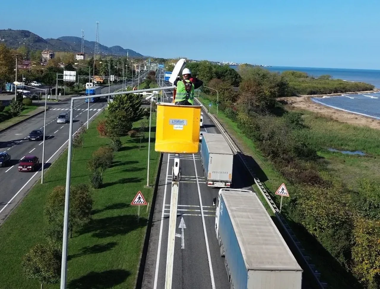 Ordu-Samsun hattında 2 bin 700 noktaya aydınlatma ve bakım çalışması yapıldı