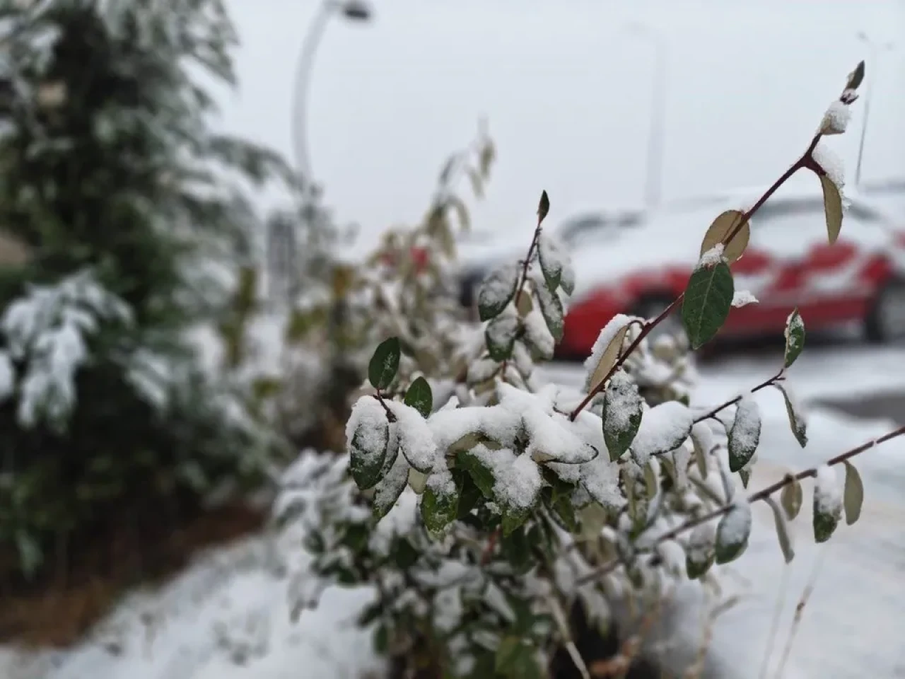 Kayseri'nin yüksek kesimlerine kar yağdı