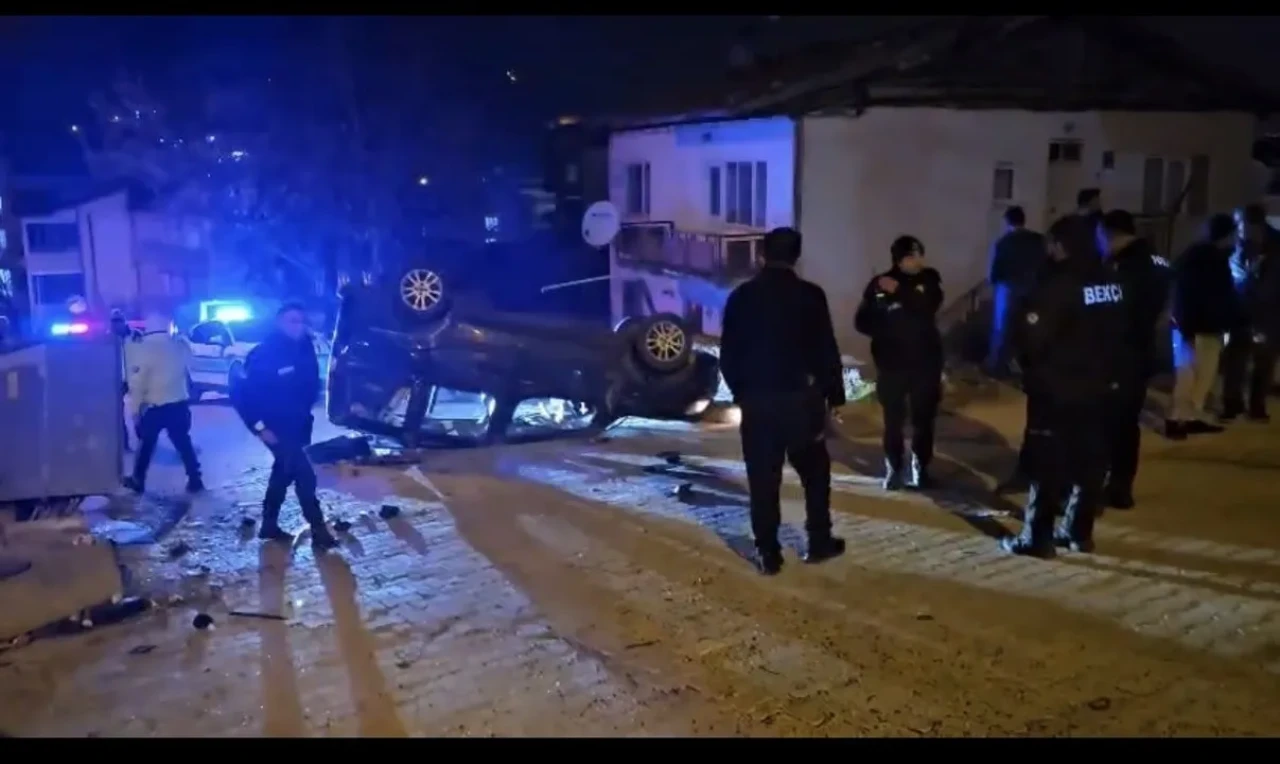 Tokat'ta takla atan araçta bulunan 5 kişi yaralandı