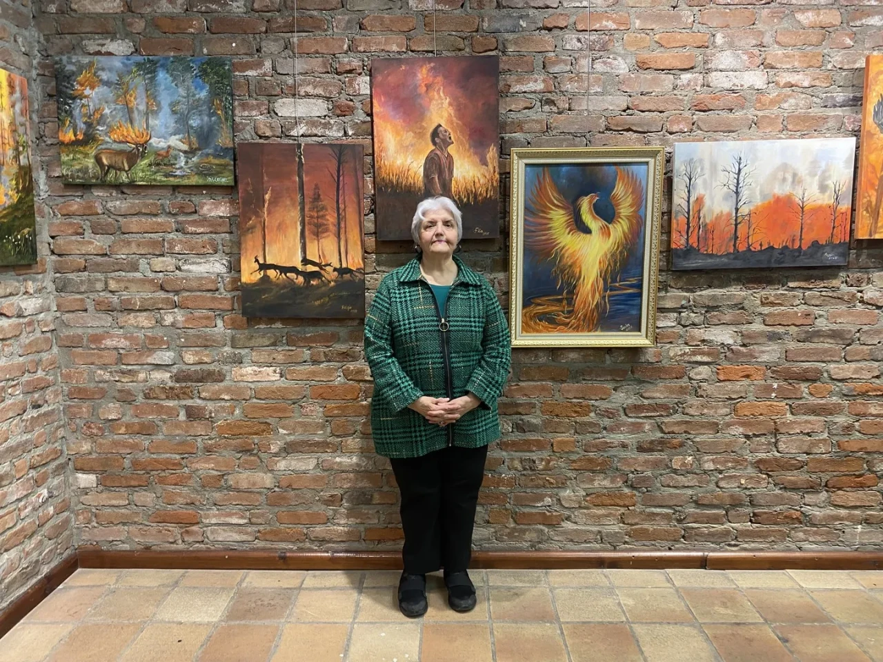 Eskişehir’de orman yangınlarını konu alan yağlı boya sergisi sanatseverlerle buluştu