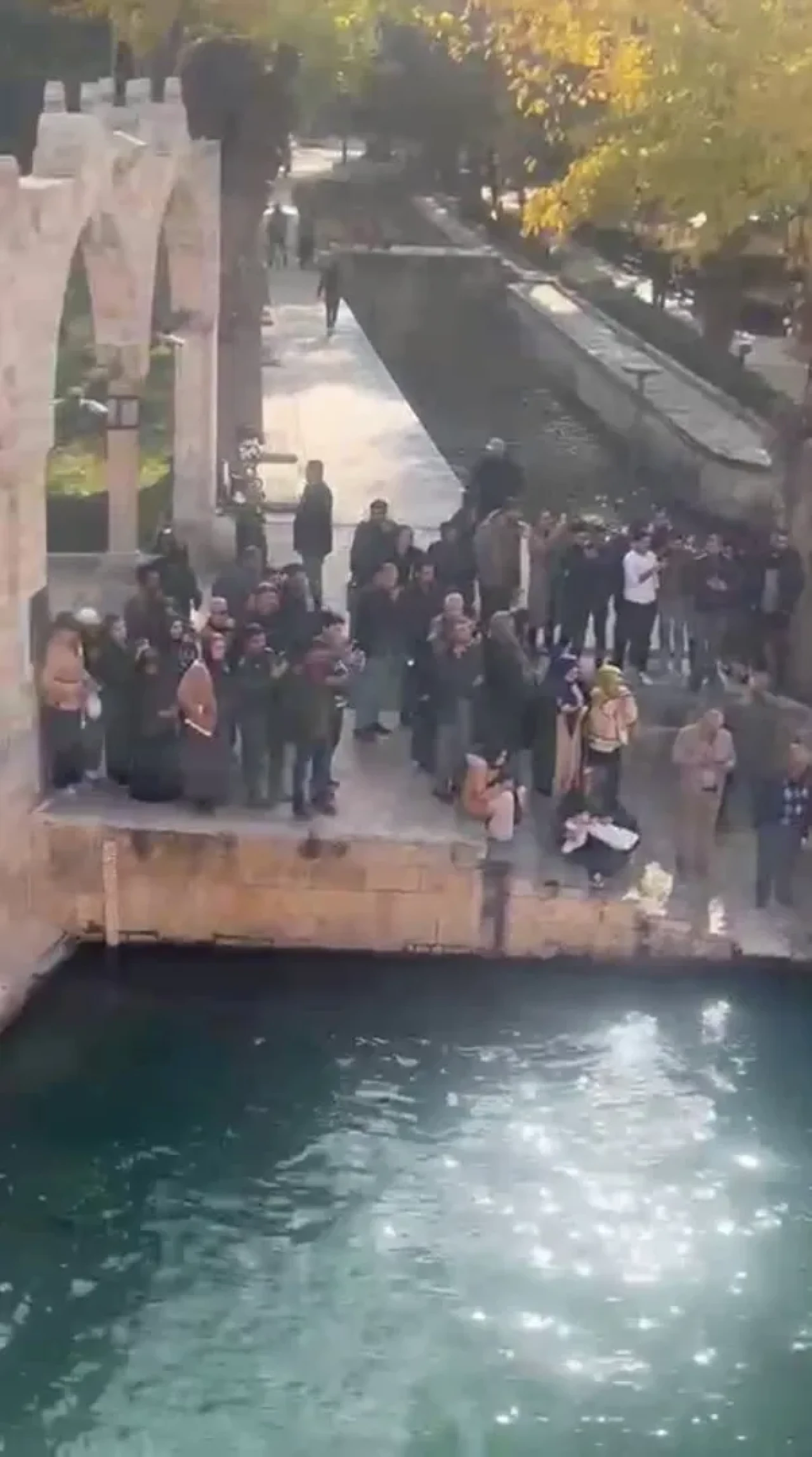 Şanlıurfa'da işten atıldığını söyleyen kişi Rızvaniye Camisi'nden Balıklıgöl'e atladı