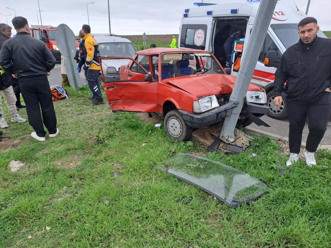 Kırklareli'nin Babaeski ilçesinde trafik kazasında 1 kişi yaralandı