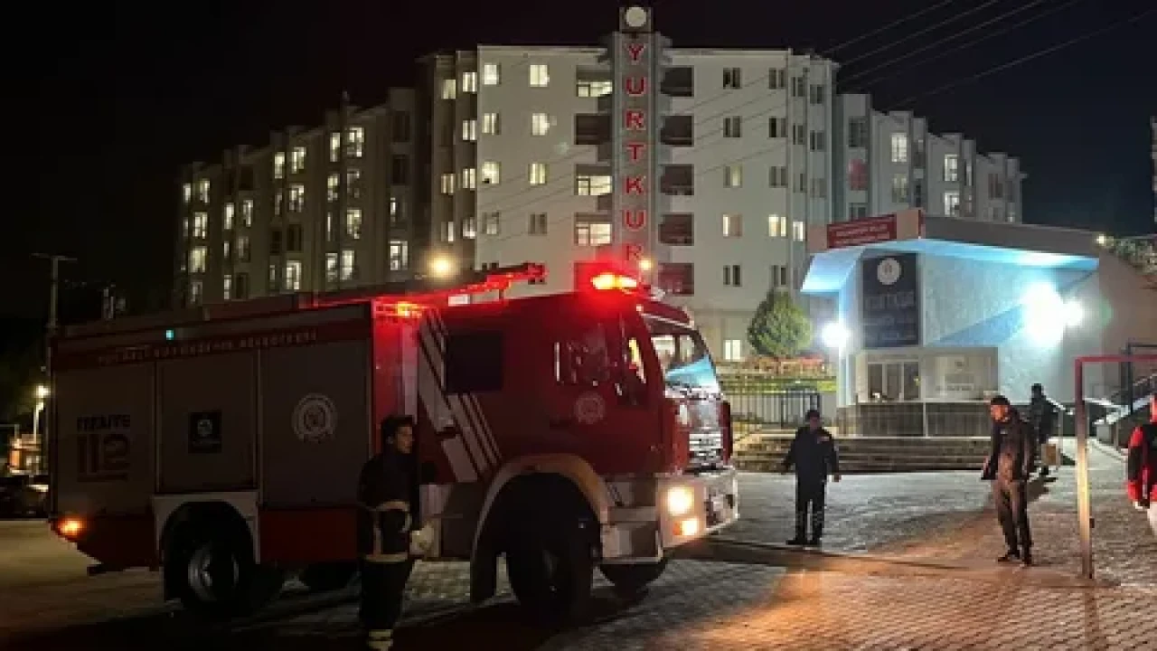 Bursa'da KYK yurdunda yangın paniği: Öğrenciler tahliye edildi