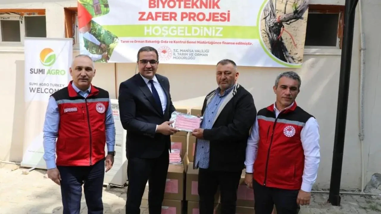 Manisa'da üzüm üreticilerine müjde: Biyolojik mücadele için feromon tuzakları dağıtıldı