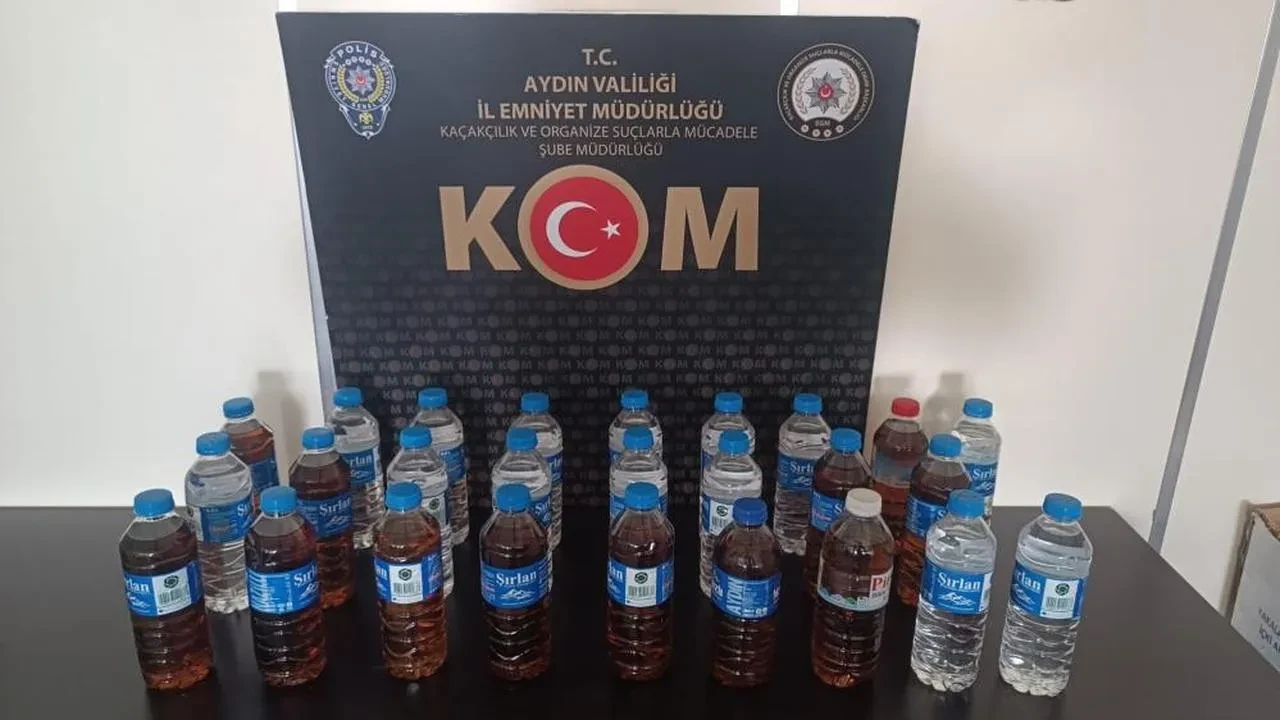 Aydın'da dev operasyon: 50 litre kaçak içki ve 54 kg tütün ele geçirildi