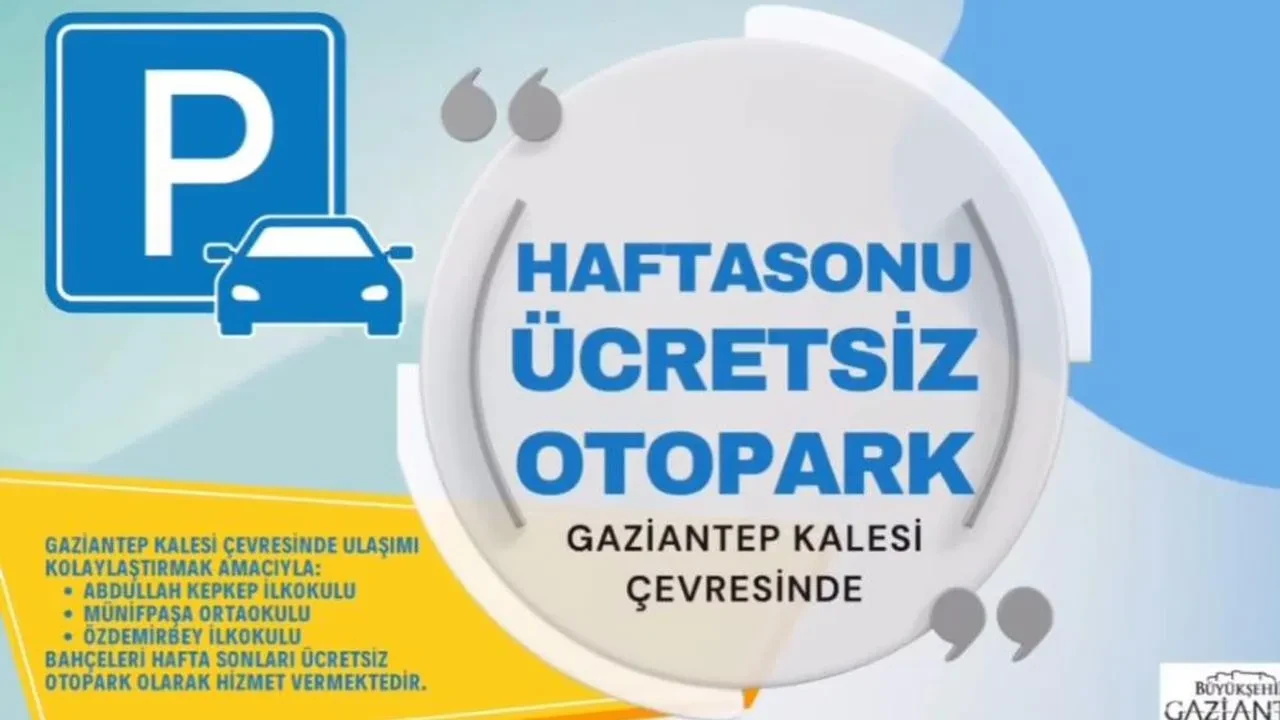 Gaziantep'te tarihi bölgeye çözüm: Okul bahçeleri hafta sonları ücretsiz otopark oluyor