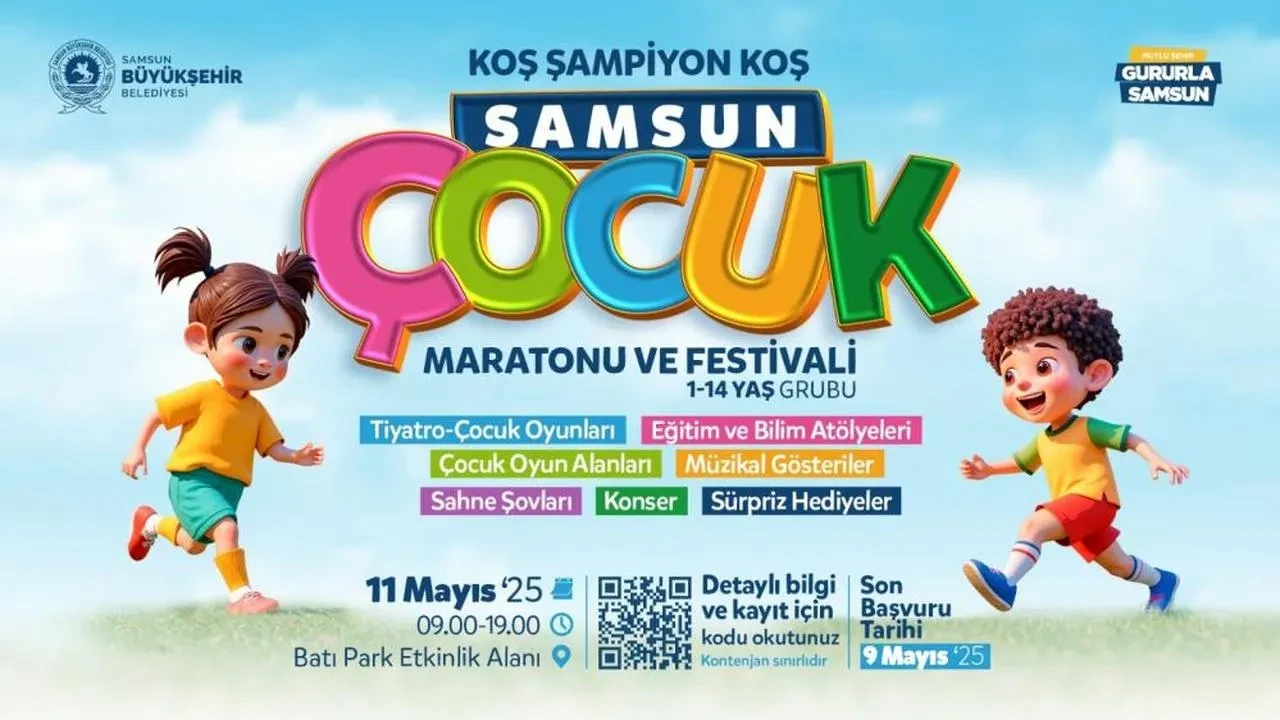 Samsun'da Çocuk Maratonu ve Aydilge Konseri ile unutulmaz bir anneler günü kutlaması