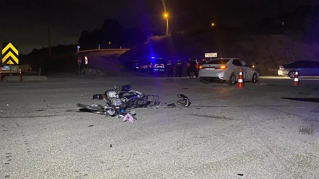 Kandıra yolunda motosiklet kazası can aldı
