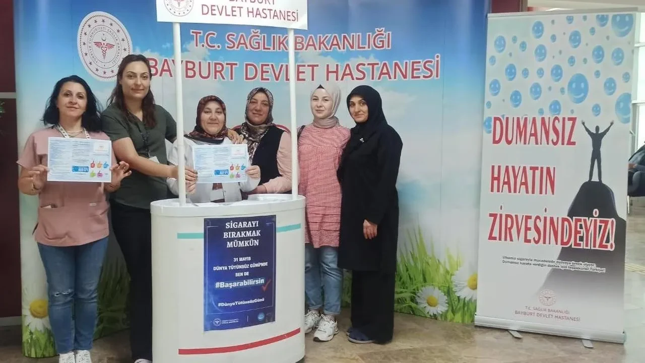 Bayburt Devlet Hastanesi tütünsüz yaşam için bilinçlendiriyor