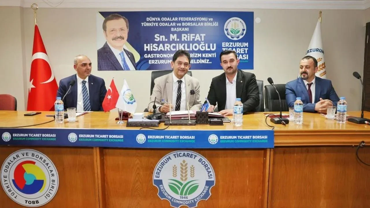 Erzurum ve Ağrı ticaret borsaları arasında "kardeş borsa protokolü" imzalandı