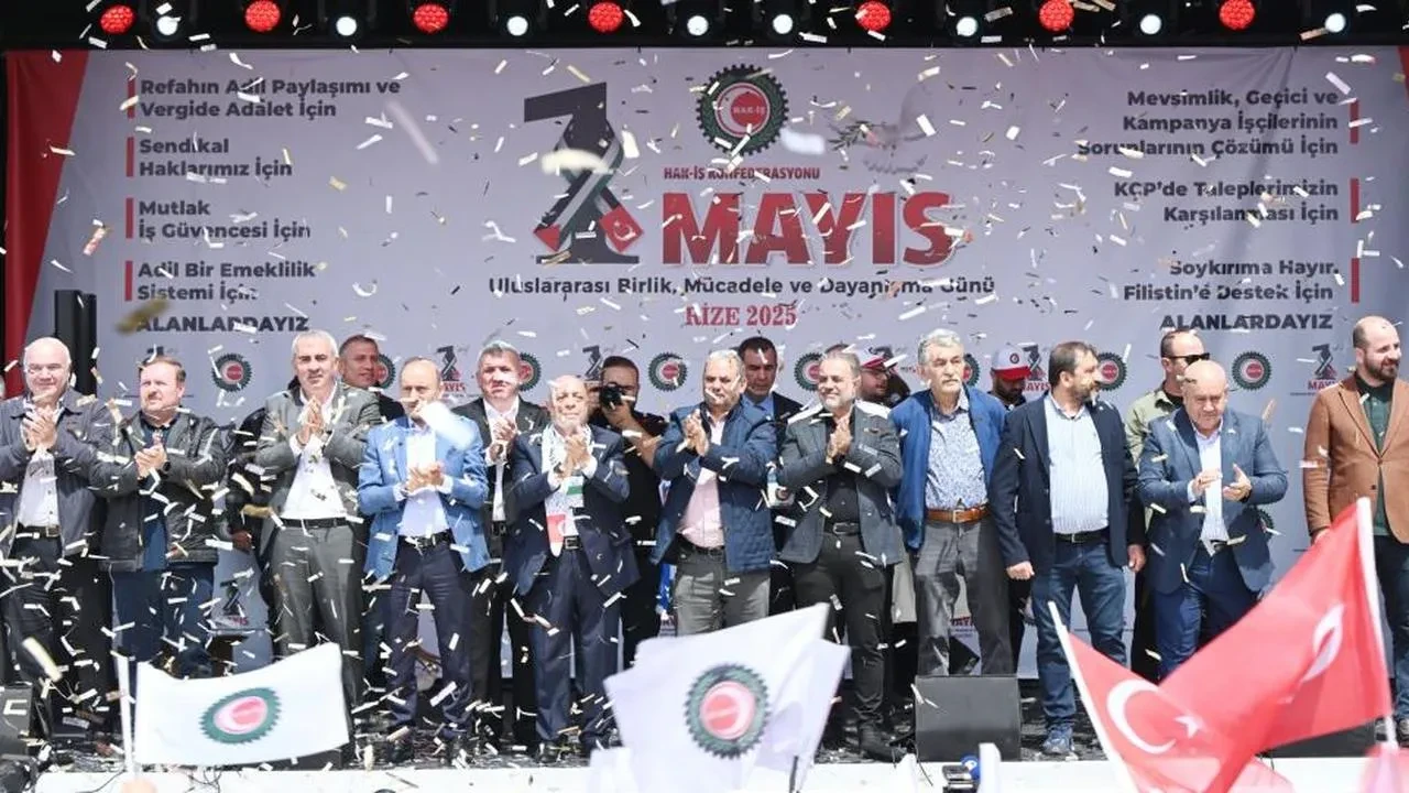 Hakİş 1 Mayıs'ı Rize'de kutladı: Arslan'dan vergi sistemi eleştirisi