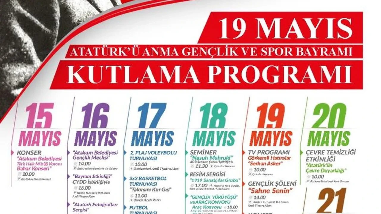 Atakum Belediyesi'nden 19 Mayıs coşkusuna özel etkinlikler