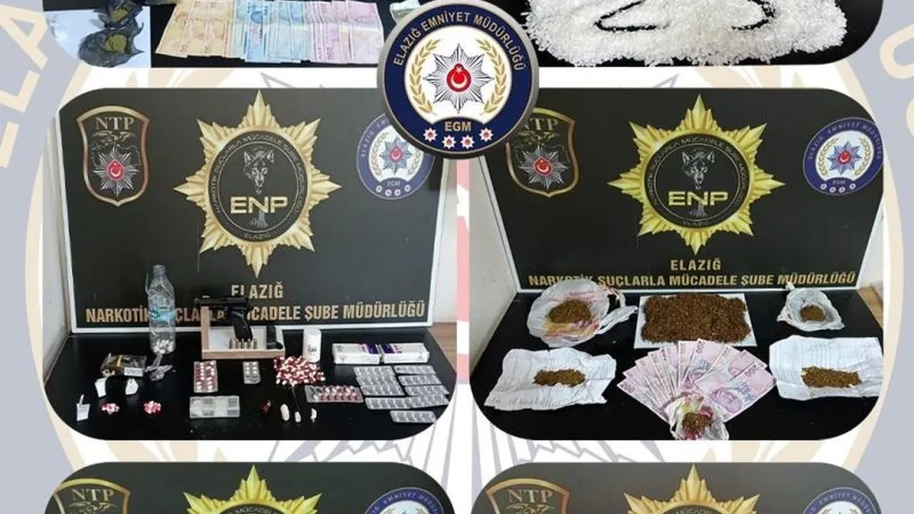 Elazığ’da uyuşturucu operasyonunda 17 tutuklama