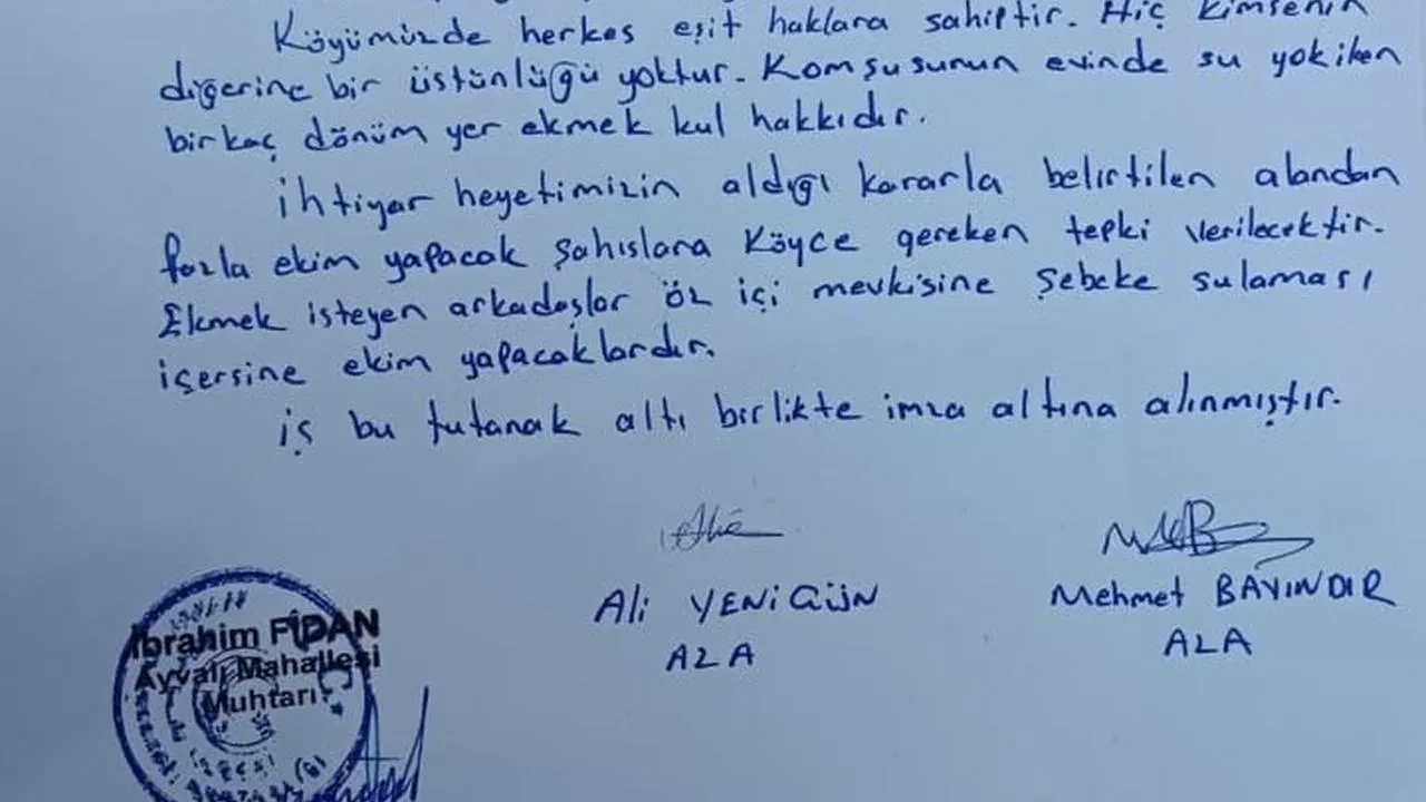 Kuraklık alarmı: Ayvalı Mahallesi'nde bahçe ekimi yasaklandı!