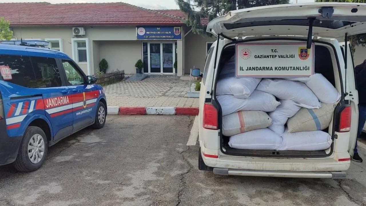 Jandarma milyonluk kaçak malzemeye el koydu: Gaziantep'te kaçak tütün operasyonu