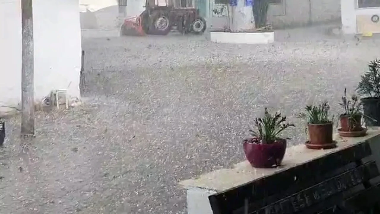 Muğla Esençay Mahallesinde dolu tarım alanlarını vurdu