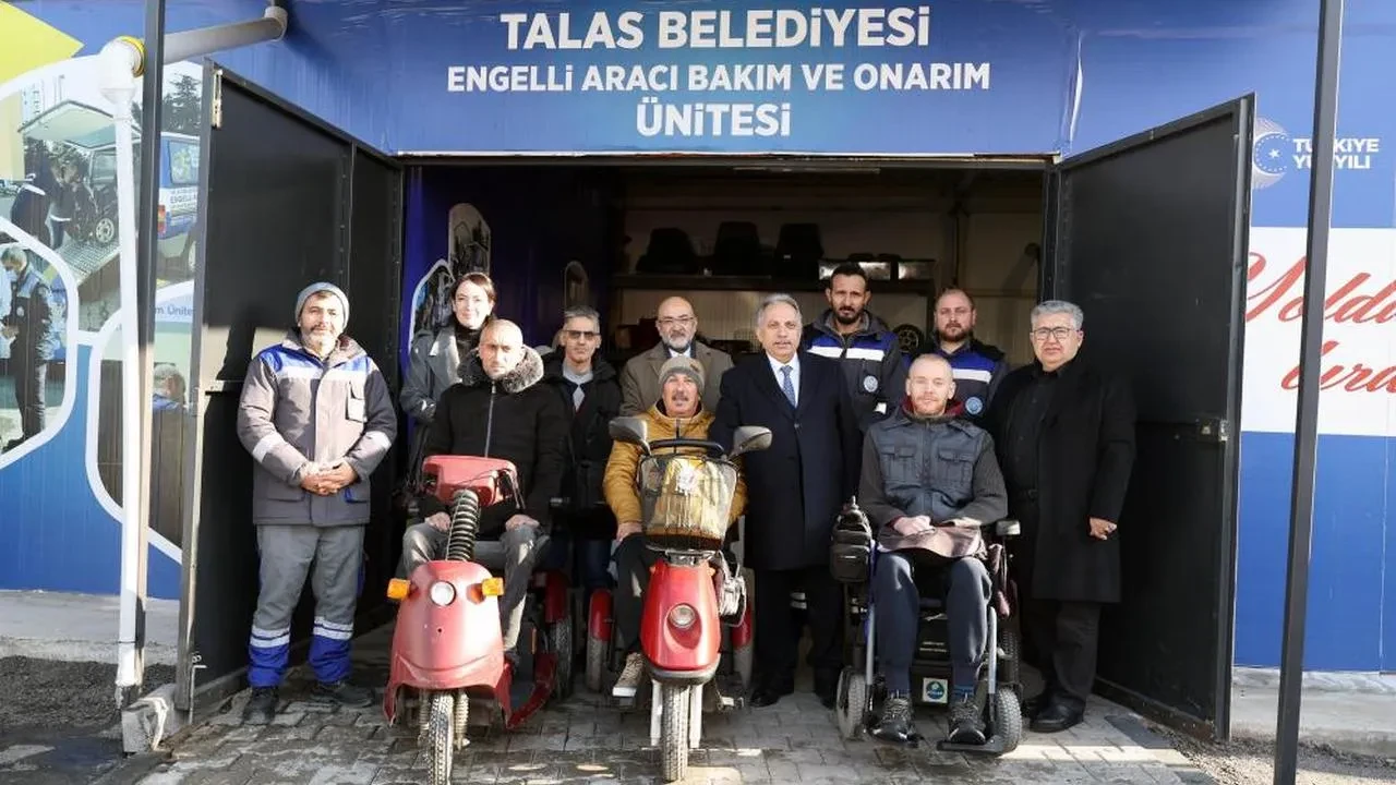Talas Belediyesi'nden engelli bireylere büyük destek: Ücretsiz araç bakım merkezi hizmete girdi