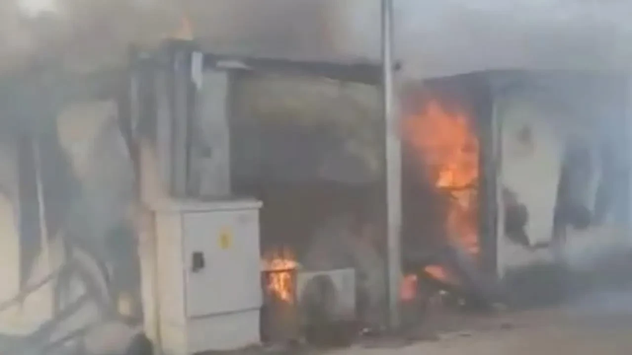 Kahramanmaraş Afşin konteyner kentte büyük yangın çıktı