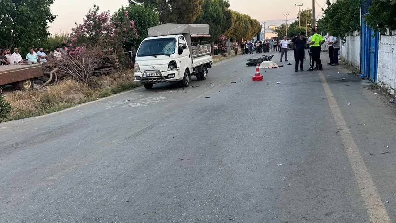 İncirliova Vatan Caddesinde kamyonet motosiklet kazası yaşandı