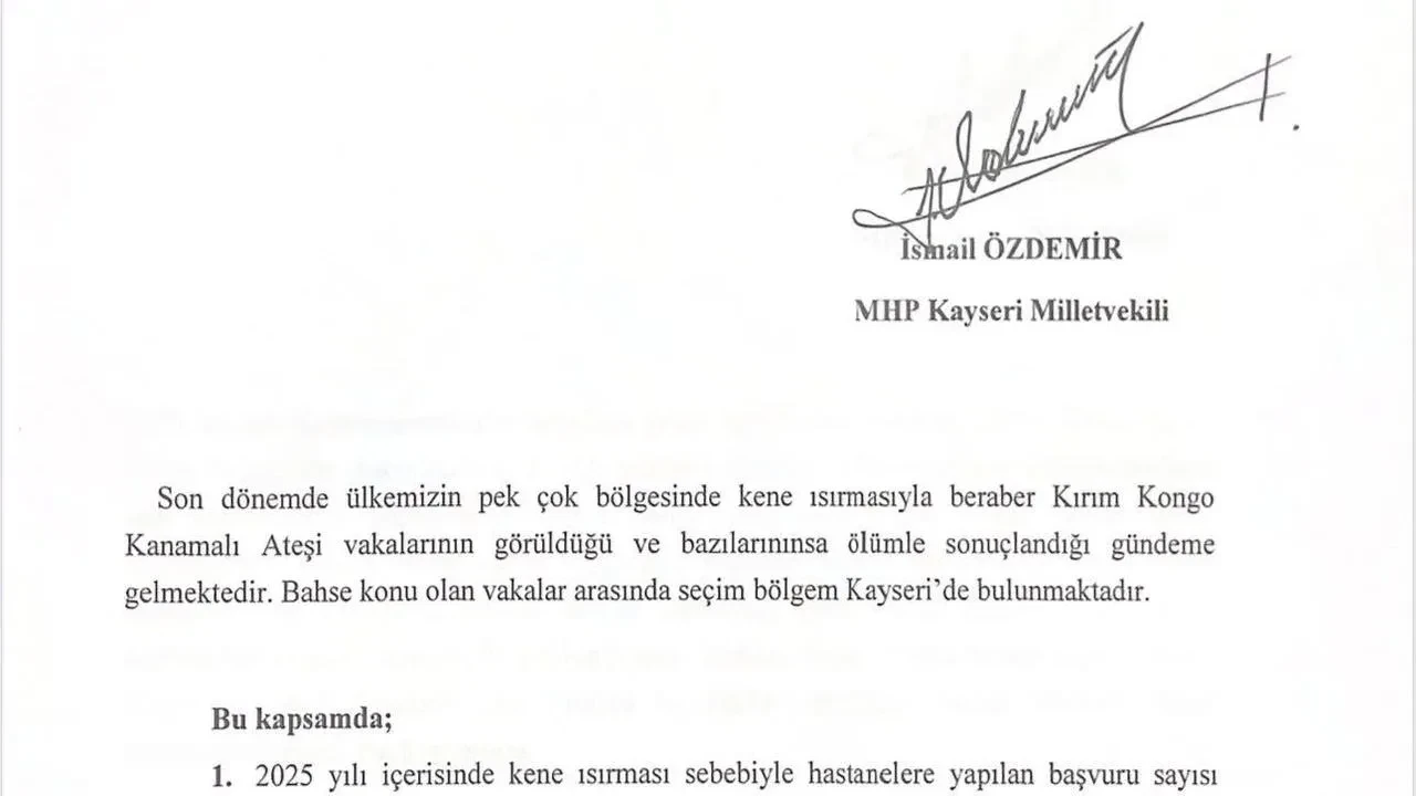 MHP Kayseri kene ısırığı için harekete geçti