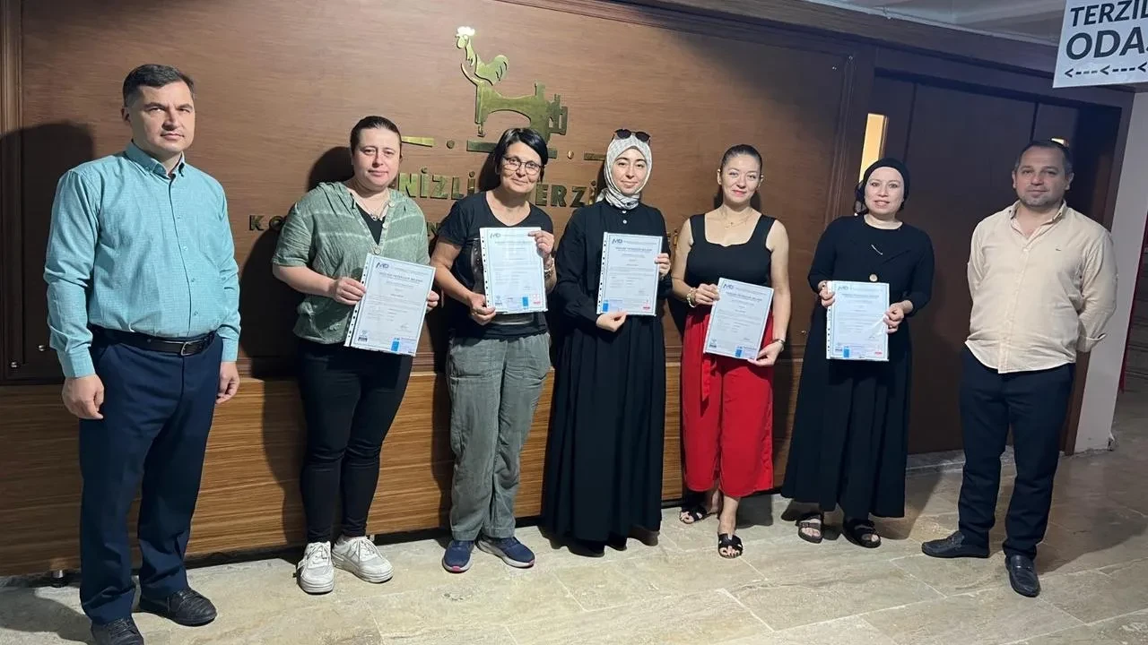 Denizli terzileri uluslararası yeterlilik belgesi aldı