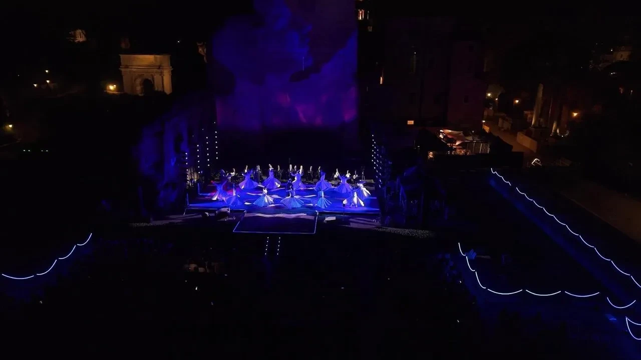 Tarihi Kolezyumda Türk sema gösterisi büyüledi