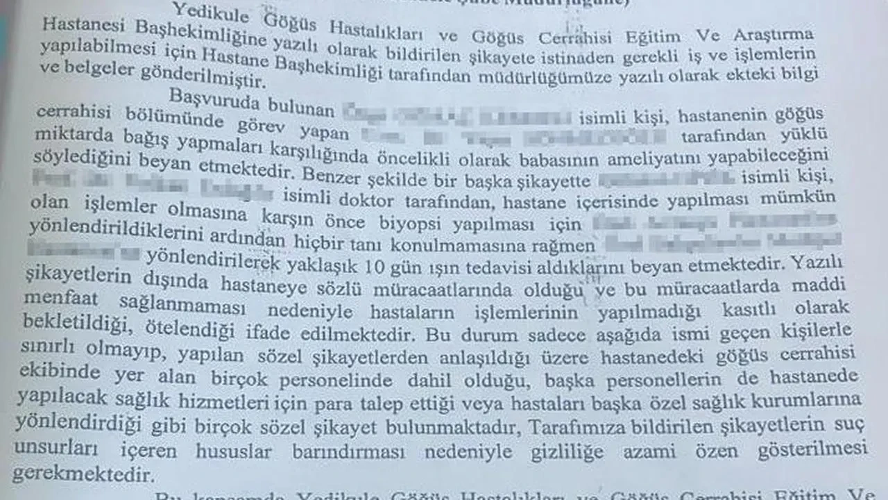 Yedikule Hastanesinde haksız kazanç operasyonu ortaya çıktı
