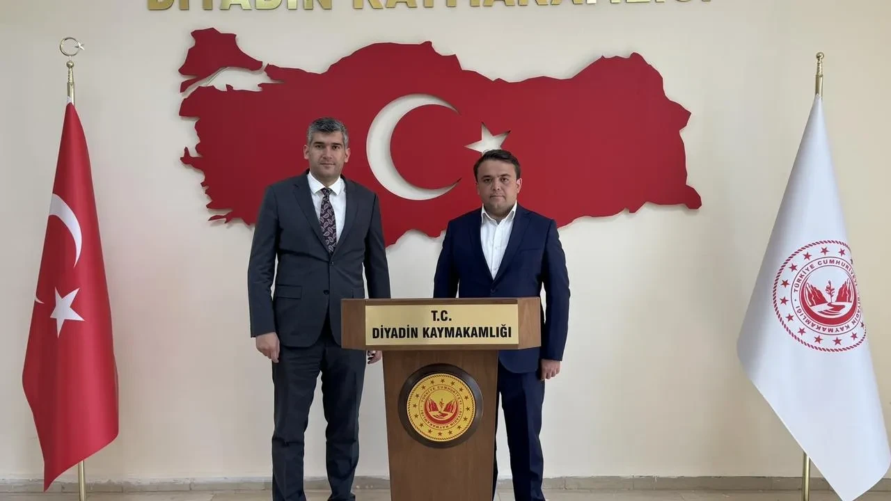 Kaymakam Saygılı Diyadin Kaymakamı Korkusuz ile buluştu