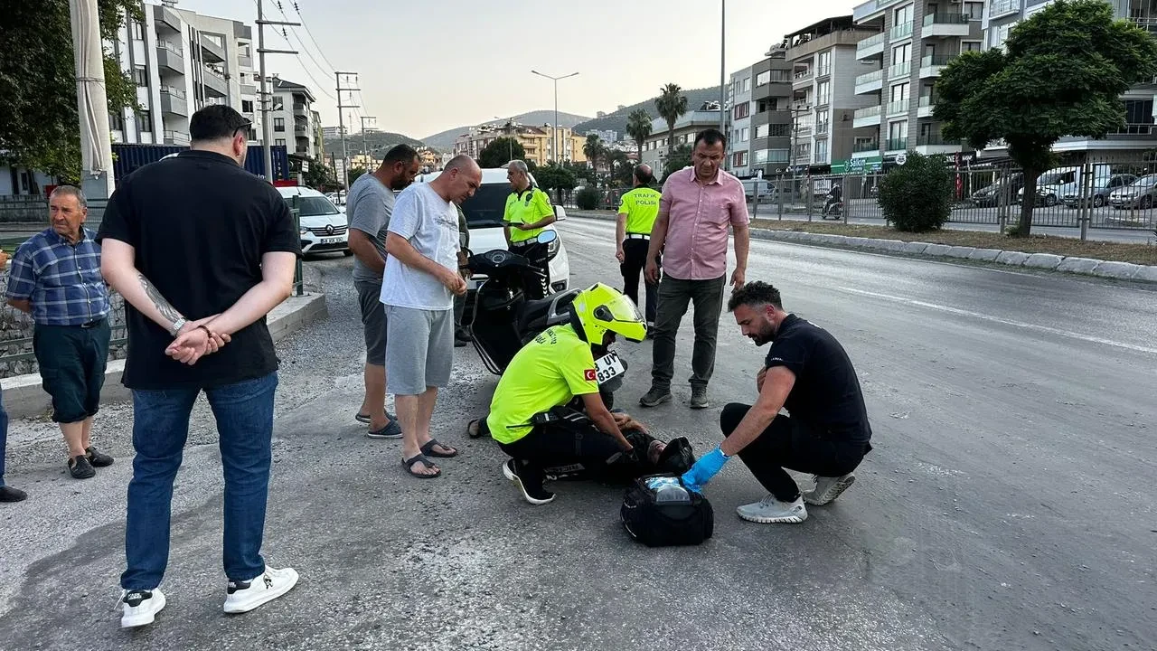 Milas 19 Mayıs Bulvarında motosiklet sürücüsü yaralandı