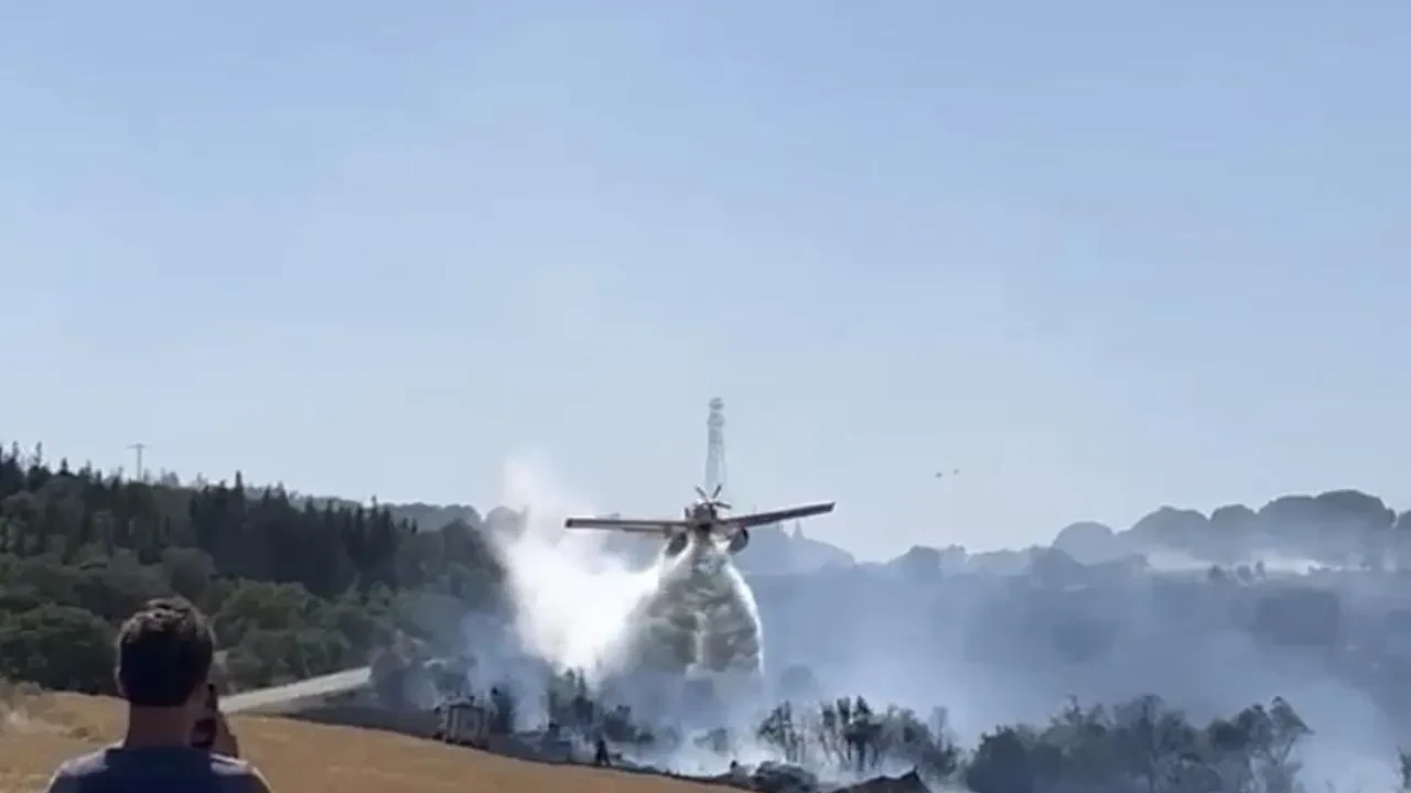 Çanakkale Biga tarlasında başlayan orman yangını söndürüldü