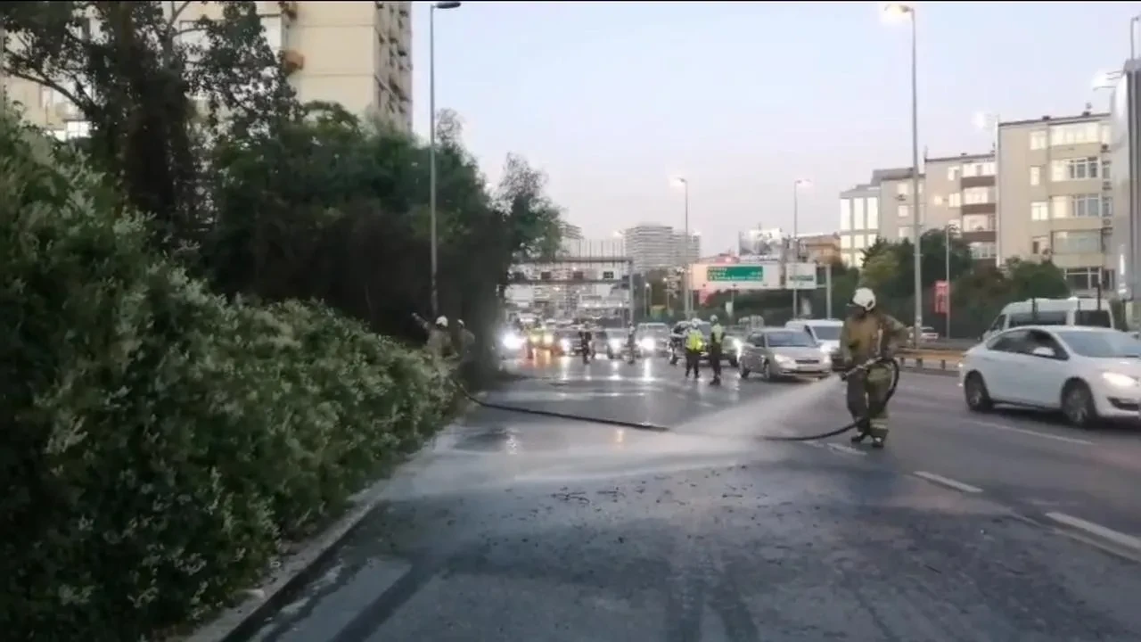 Şişli D100 kenarındaki ağaçlık alanda yangın söndürüldü