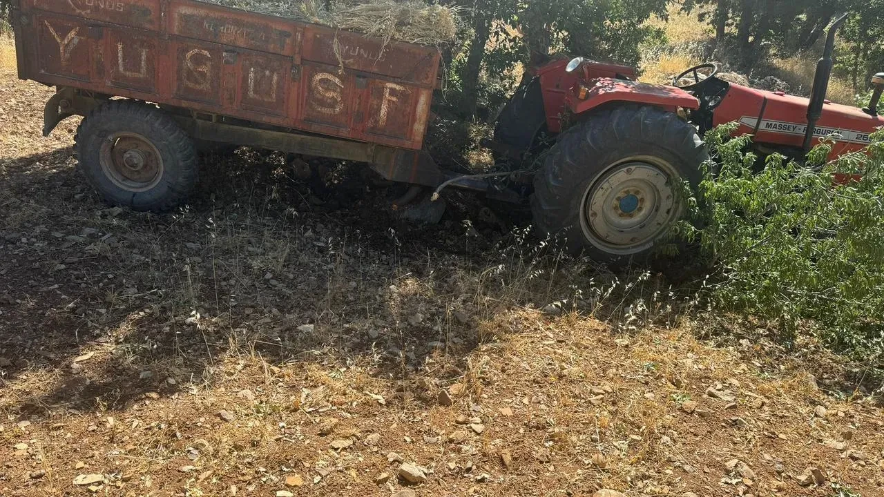 Diyarbakır Ergani Şölen Mahallesinde traktör kazası yaşandı