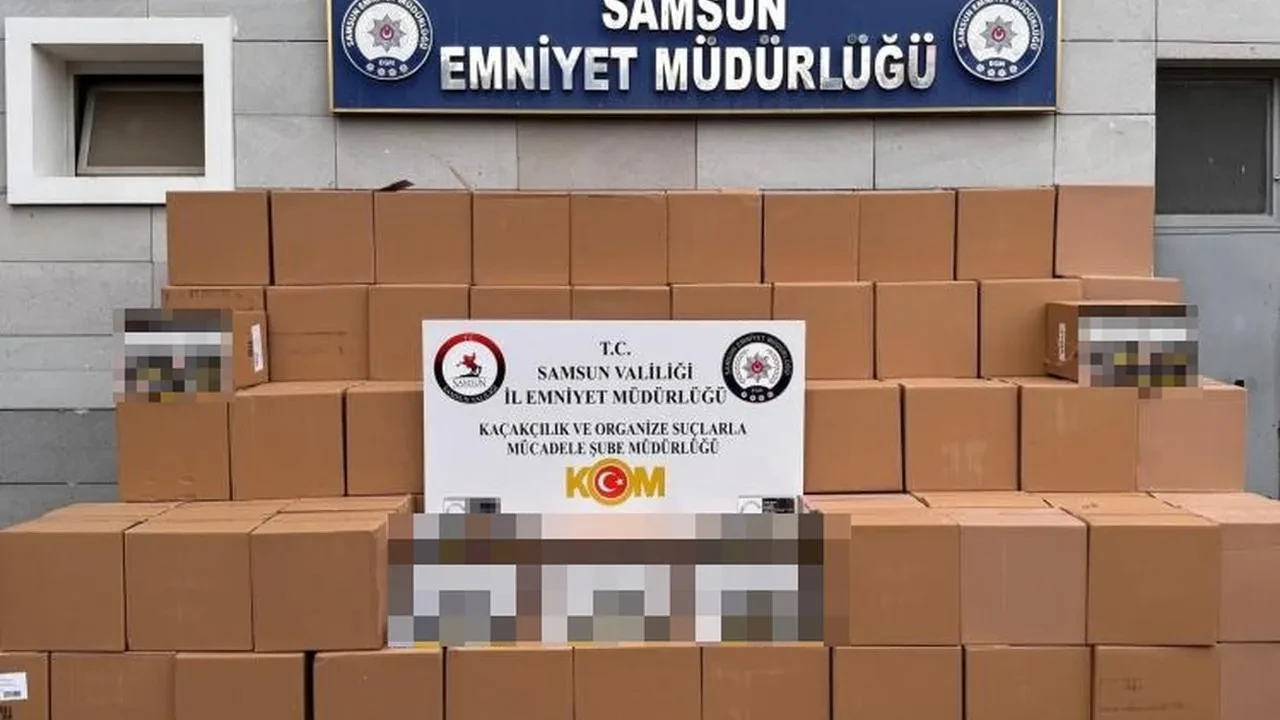 Samsun ve Terme polisi 3 milyon makaron yakaladı