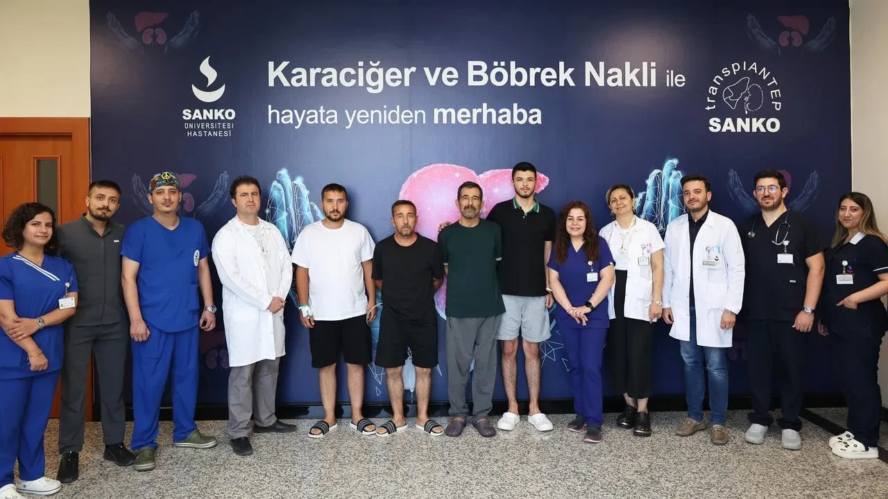 İki genç SANKO Hastanesinde babalarına hayat verdi