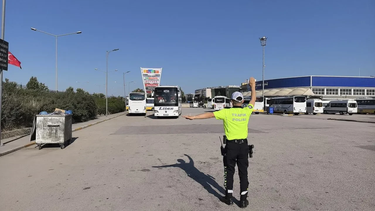 İnegöl terminalinde Kurban Bayramı trafik denetimleri başladı