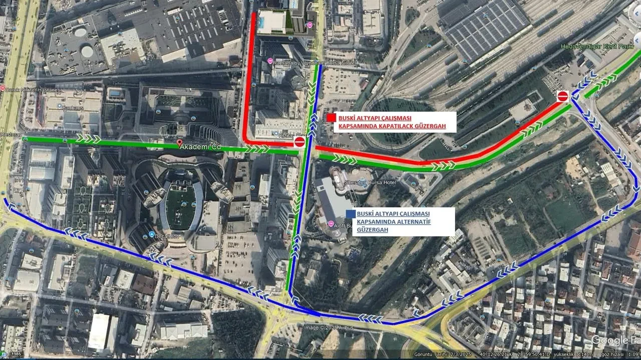 Bursa’da Akademi Caddesi trafiğe kapatılacak