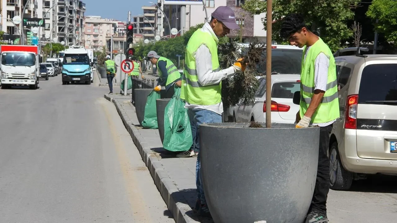 Van Büyükşehir Belediyesi yeşil alanlarda bakım çalışmalarına başladı