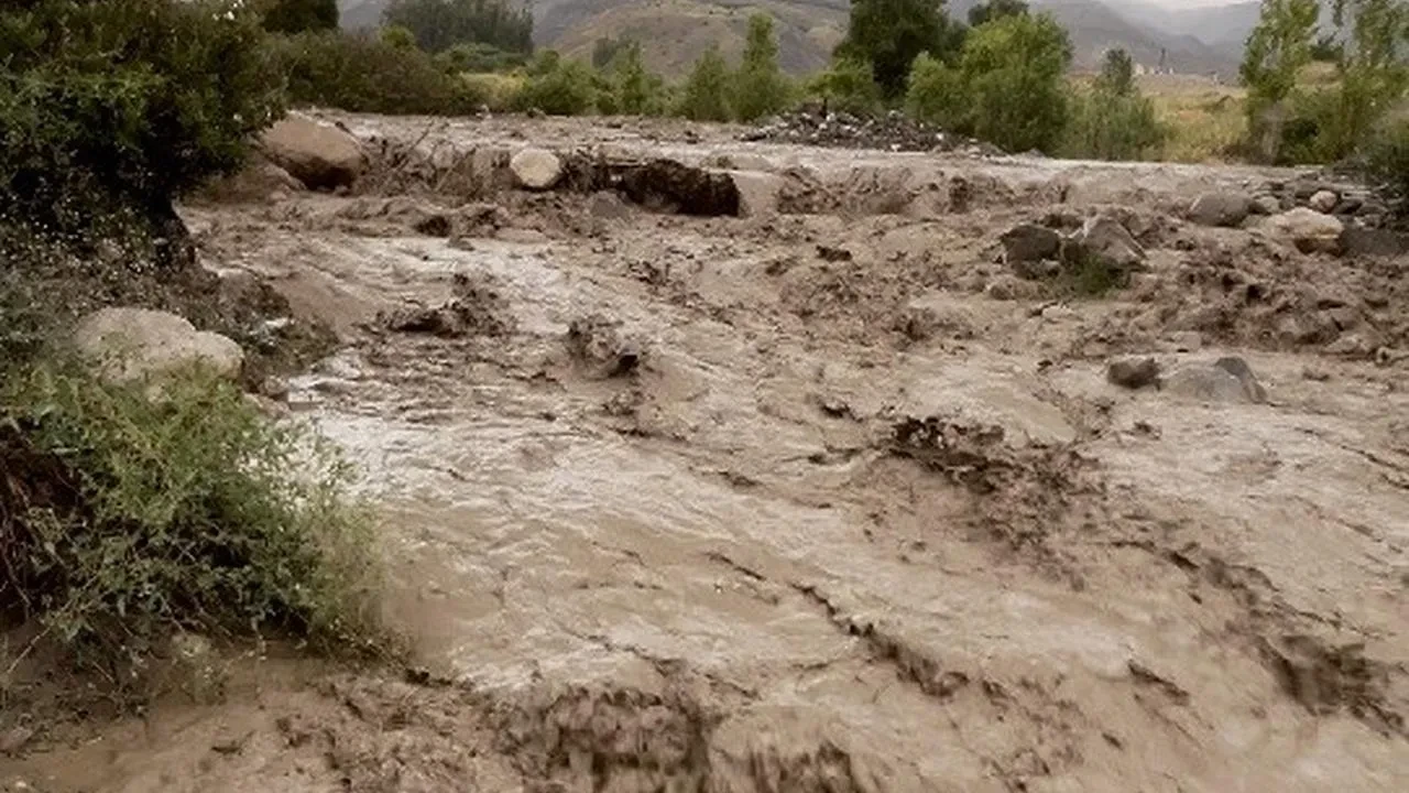 Erzincan'da sağanak yağış Sakaltutan mevkiinde sele dönüştü