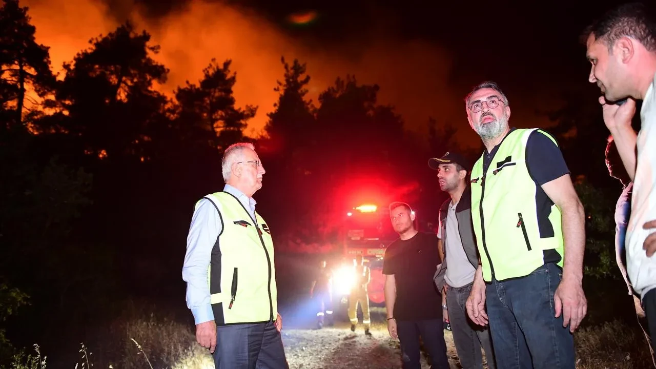 Kestel Belediyesi Ağlaşan Köyü’nde çıkan yangını teknolojiyle kontrol altına aldı