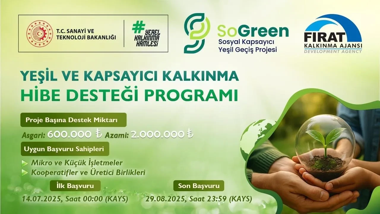 Fırat Kalkınma Ajansı TRB1 bölgesine yeşil destek sağlıyor