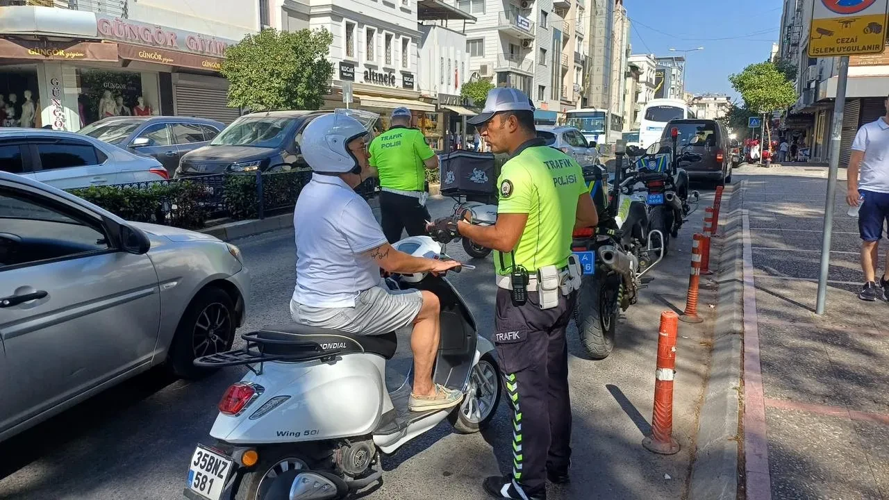 Aydın'da motosiklet sürücülerine yönelik trafik denetimi yapıldı