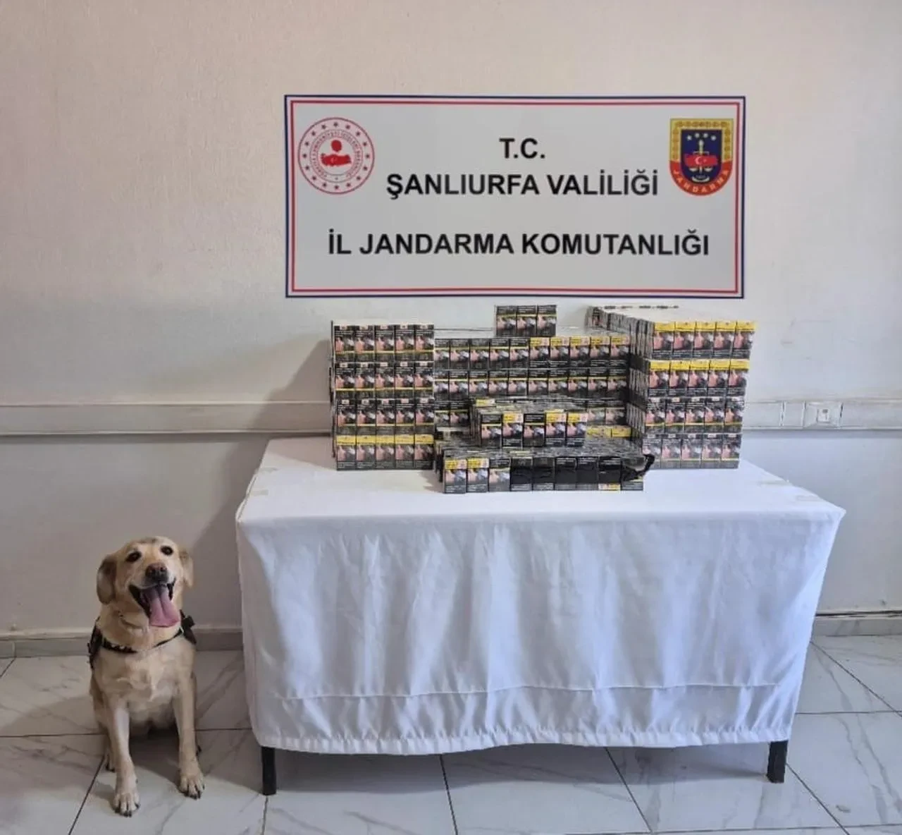 Şanlıurfa'da jandarma kaçak sigara, alkol ve çay ele geçirdi